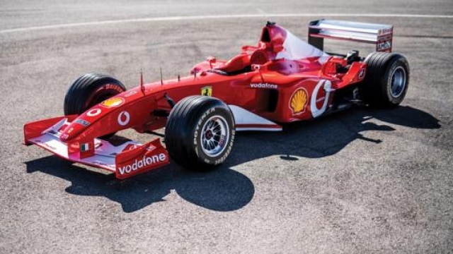 La Ferrari F2002 guidata da Michael Schumacher