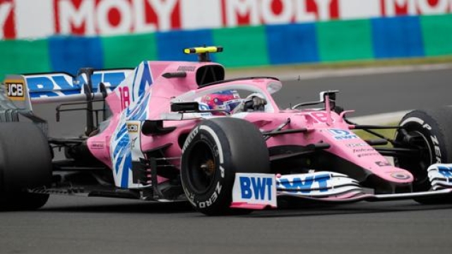 La Racing Point RP20 di Lance Stroll, domenica 4° a Budapest. AFP