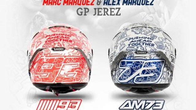 I caschi speciali dei fratelli Marquez per il GP di Jerez del 19 luglio 2020