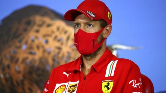 Sebastian Vettel in conferenza in Austria. Getty