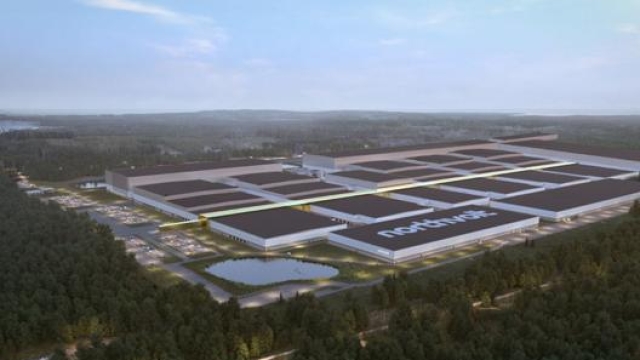 Un rendering della Gigafactory che Northvolt sta costruendo in Svezia