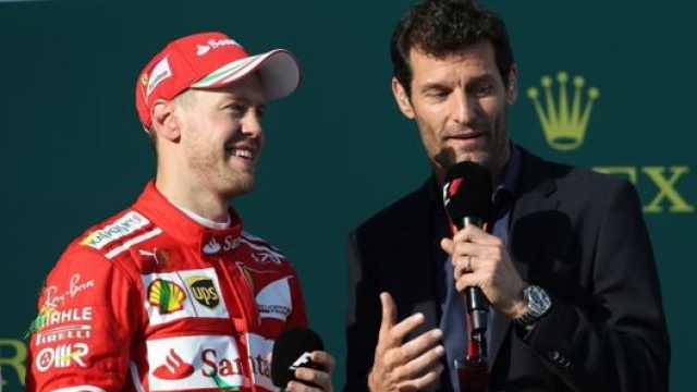 Da sinistra Sebastian Vettel e Mak Webber, ex compagni alla Red Bull