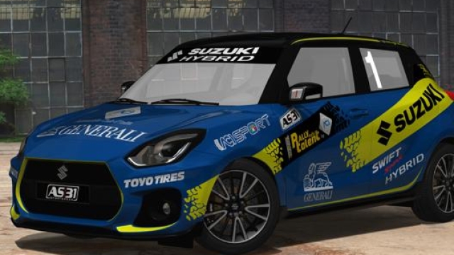 La livrea della Suzuki Swift Sport Hybrid al Rally Italia Talent