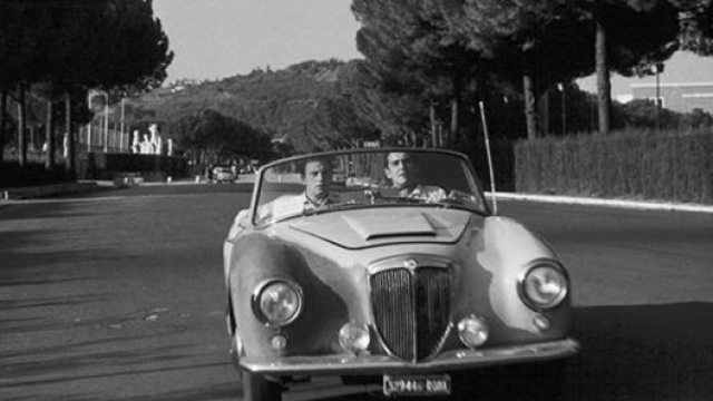 Jean-Louis Trintignant e Vittorio Gassman sulla Lancia Aurelia B24