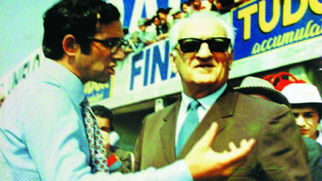 Un giovane Mauro Forghieri con Enzo Ferrari