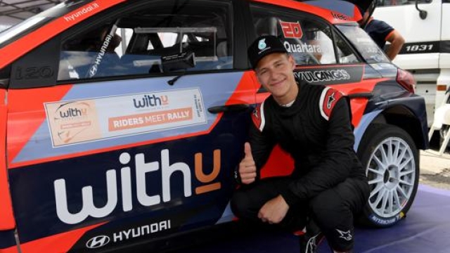 Fabio Quartararo, 21 anni, al Ciocco con la Hyundai i20 da rally