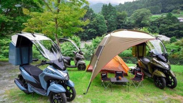 Lo Yamaha Tricity in versione da campeggio