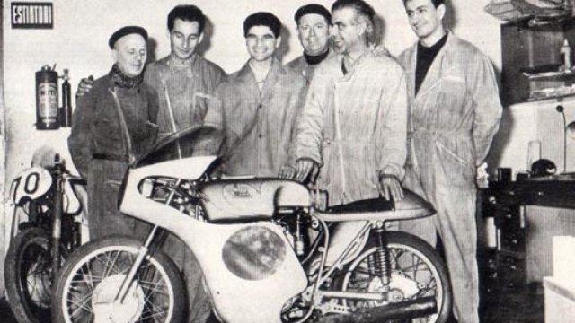 Scagliarini nel 1960 con Moto Morini