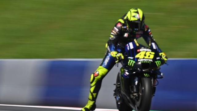 Valentino Rossi in azione nel motomondiale 2020. Afp