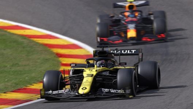 La Renault di Ricciardo a Spa. Afp