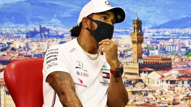 Lewis Hamilton in conferenza stampa al Mugello