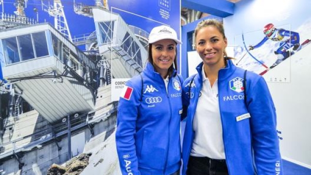 Le azzurre Sofia Goggia e Marta Bassino durante Skipass 2019