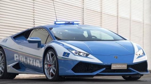 La Lamborghini Huracan in dotazione alla Polizia di Stato.
