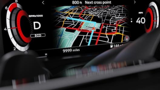 Il cruscotto digitale di nuovo Nissan Qashqai con mappe in 3D
