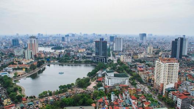 Una veduta aerea di Hanoi, capitale del Vietnam