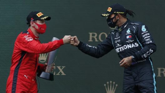 L’ultimo podio di Seb con la Ferrari nel GP di Turchia dello scorso 15 novembre. Lapresse