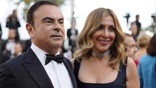 Carlos e Carole Ghosn al festival di Cannes nel 2018. Epa
