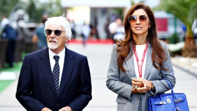 Bernie Ecclestone, 89 anni, con la moglie Fabiani Flosi, 44 anni GETTY IMAGES