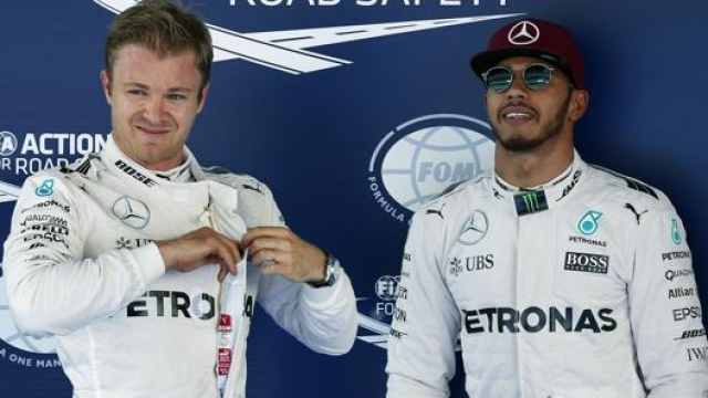 Nico Rosberg e Lewis Hamilton. LaPresse