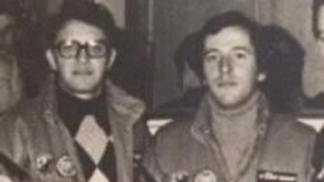 Da sinistra Mario Mannucci, storico navigatore, e Attilio Bettega, pilota scomparso nel 1985