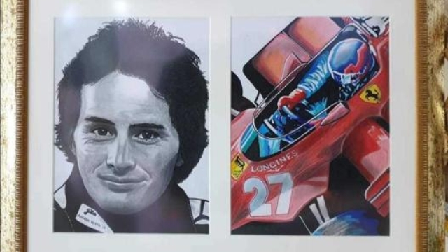 I due ritratti realizzati su Gilles Villeneuve