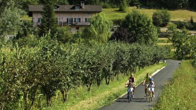 La pista ciclabile in Valsugana. Trentino Sviluppo/Ronny Kiaulehn