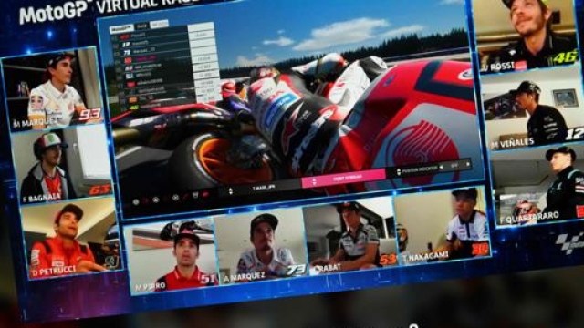 Un Virtual GP di aprile con i campioni delle moto. Afp