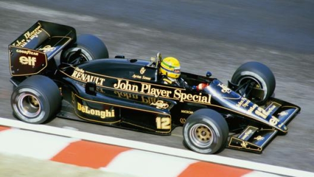 Ayrton Senna sulla Lotus. Getty