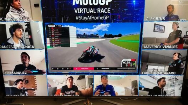 La gara di MotoGP virtuale trasmessa in tv e sui social