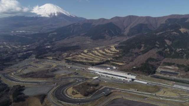 Veduta aerea della pista del Fuji.