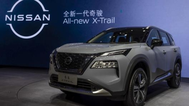 Il nuovo Nissan X-Trail appena presentato al salone di Shanghai. Epa