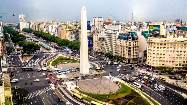 Una veduta del centro di Buenos Aires