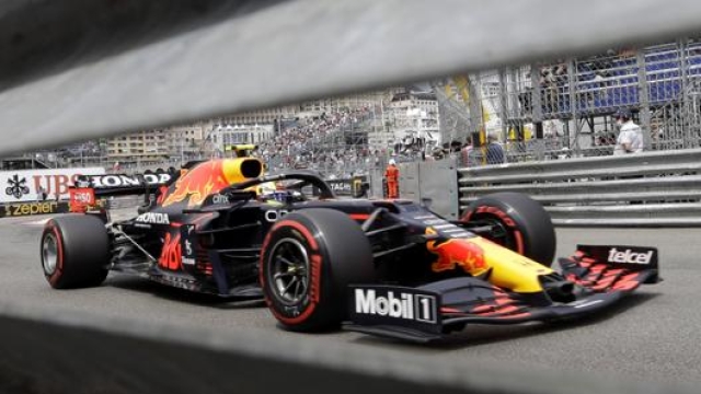La Red Bull di Max Verstappen in azione a Montecarlo. Getty