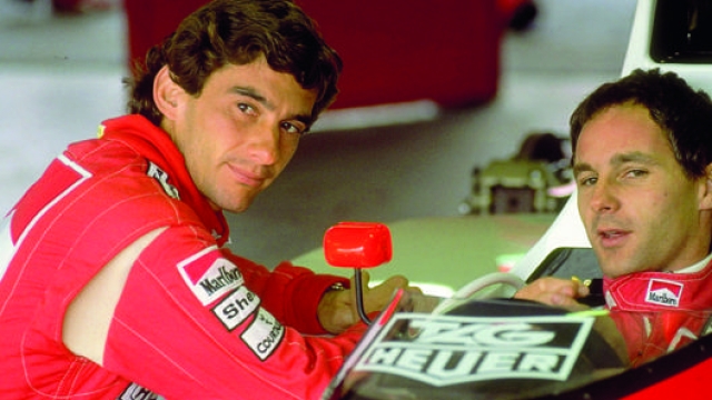 Senna con Berger. Getty