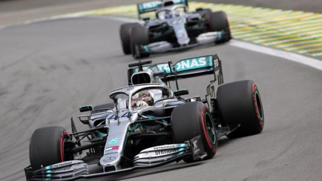 La Mercedes W10 di Hamilton, campione del mondo 2019. Lapresse