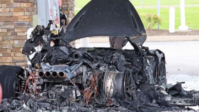 La McLaren 765Lt bruciata in America