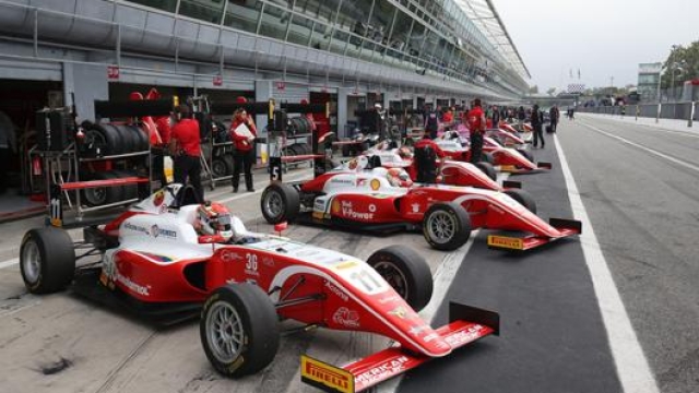 Le vetture di Formula 4 schierate a Monza