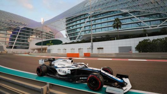 La Williams ad Abu Dhabi, ultimo GP 2020. Afp