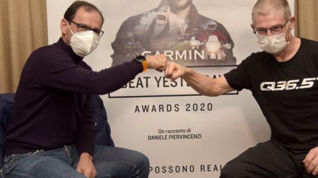 Davide Cassani e Paolo Cazzaro ai Garmin Beat Yesterday Awards 2020 - foto Massimo Viscardi