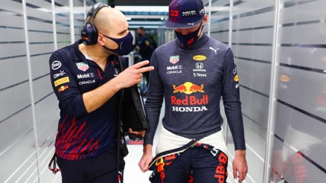 Verstappen e Gianpiero Lambiase, suo ingegnere di pista. Getty