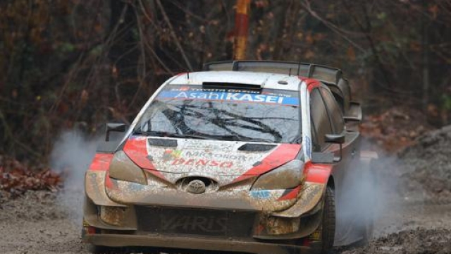 Sebastien Ogier in azione sulla sua Toyota Yaris all’Aci Rally di Monza che gli ha consegnato il settimo Mondiale. Getty