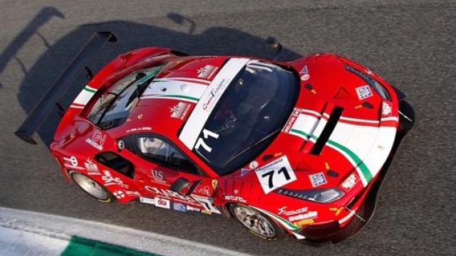 La Ferrari 488 GT3 Evo a Monza con Fuoco, Rovera e Roda. AGPhoto