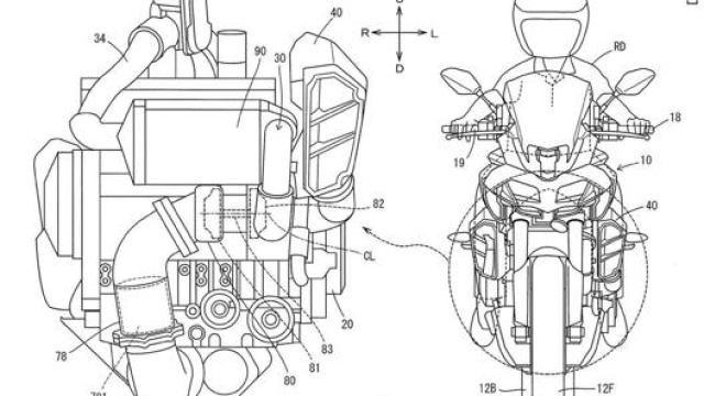 I primi disegni mostrano chiaramente il motore turbo Yamaha, che probabilmente debutterà su una granturismo
