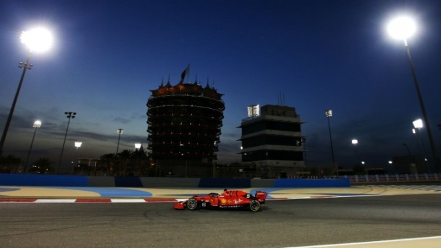 Vettel nel primo GP di Sakhir, la terzultima gara con la Ferrari prima dell’addio. LaPresse