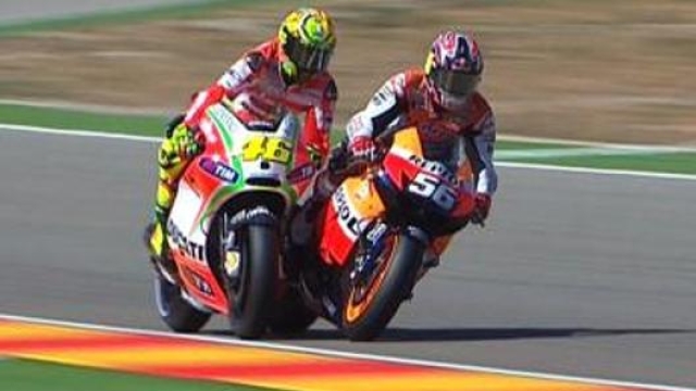 Rossi e Rea nel duello di Aragon 2012