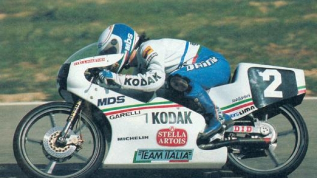 Gresini su Garelli nel Mondiale 125 del 1987