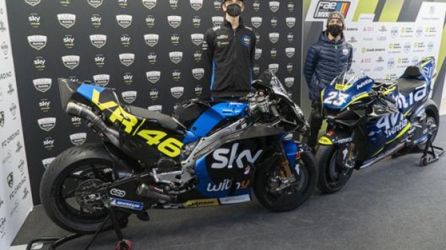 Luca Marini con la Ducati griffata SkyVR46, Enea Bastianini con i colori Avintia: saranno compagni nel team Avintia Esponsorama