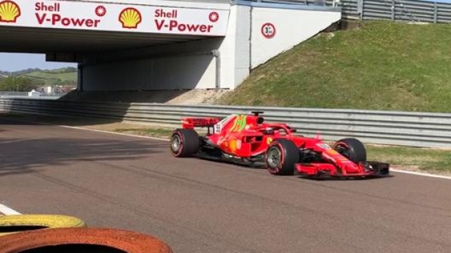 Mick Schumacher a Fiorano con la Ferrari SF71H del 2018