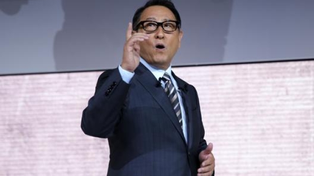 Akio Toyoda, presidente di Toyota e della Jama, l'associazione giapponese dei costruttori auto. Ap