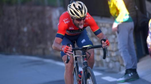 Una fase dell’attacco di Nibali sul Poggio durante la Milano-Sanremo 2018. Ansa